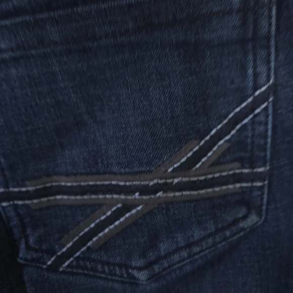 T.K. Axel Slim Boot Jeans Size 34x30 Denim Dark Wash Western Rugged Rustic - Picture 7 of 12